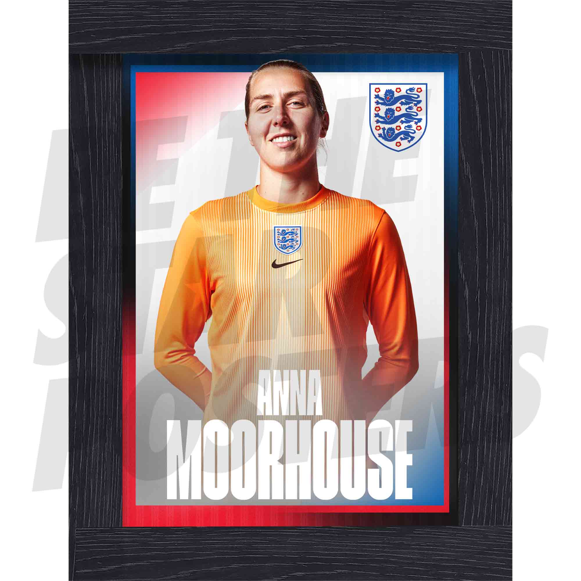 Lionesses Moorhouse 25/26 Away Headshot Poster