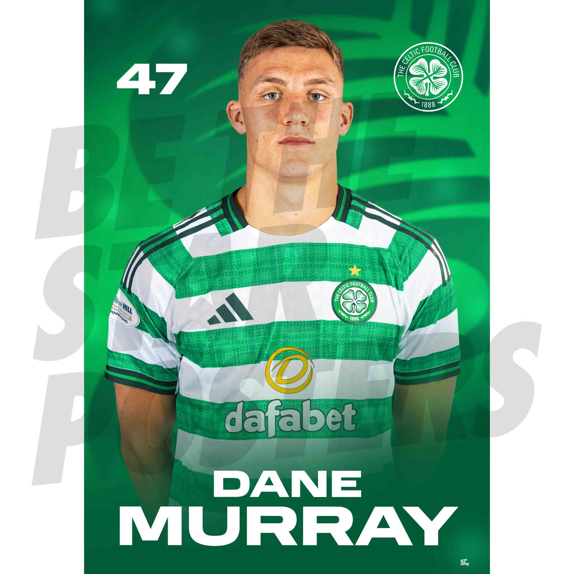 Celtic FC Dane Murray 25/26 Headshot Poster