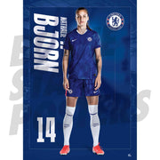 Chelsea Women FC Nathalie Bjorn 25/26 Headshot Poster