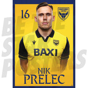 Oxford United FC Nik Prelec 25/26 Headshot Poster