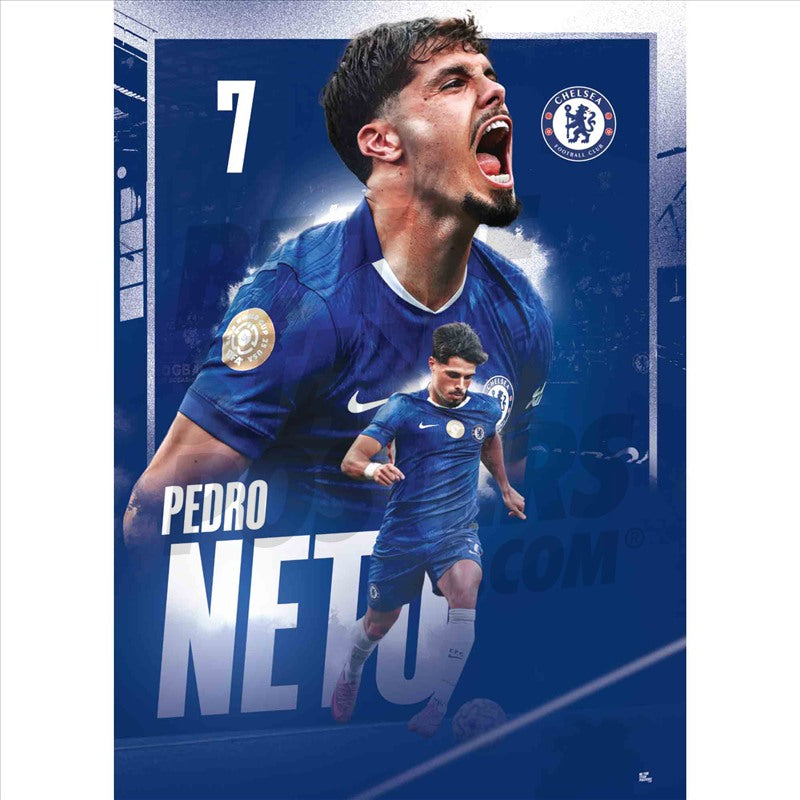Chelsea FC Pedro Neto 25/26 Action Poster