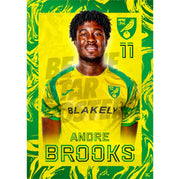 Norwich City FC Andre Brooks 26/27 Headshot Poster