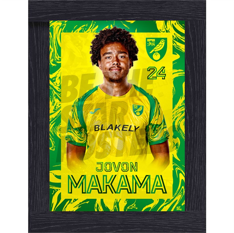 Norwich City FC Jovon Makama 26/27 Headshot Poster