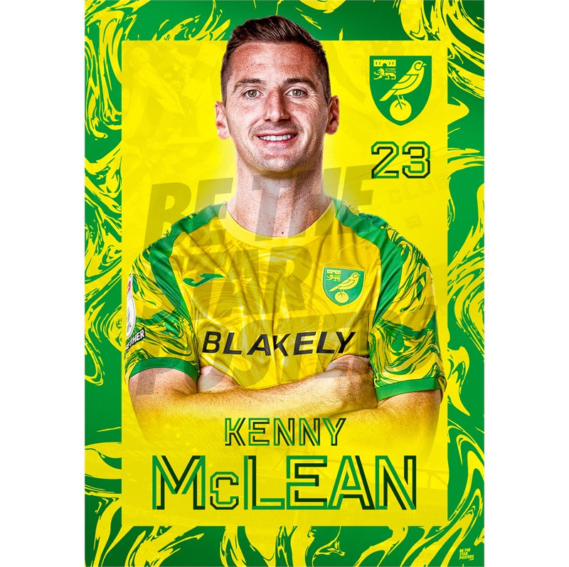 Norwich City FC Kenny McLean 26/27 Headshot Poster