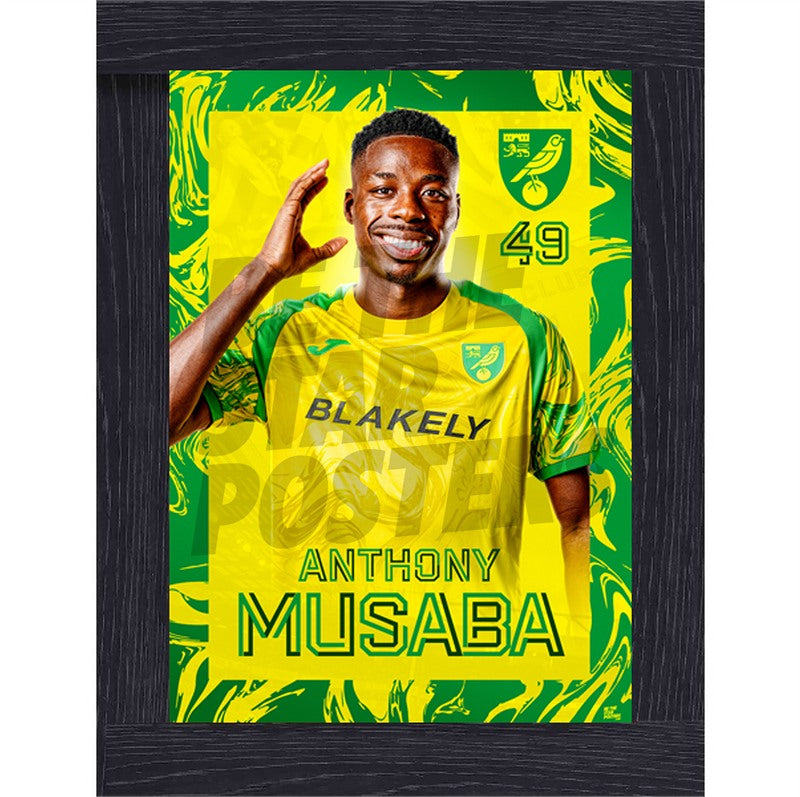 Norwich City FC Anthony Musaba 26/27 Headshot Poster