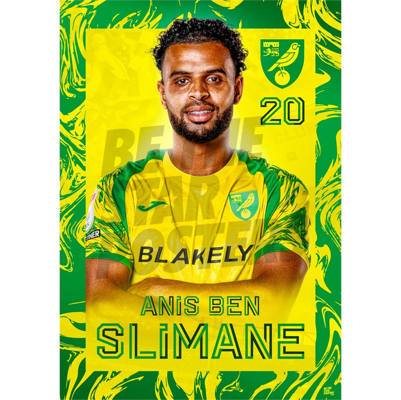 Norwich City FC Anis Ben Slimane 26/27 Headshot Poster