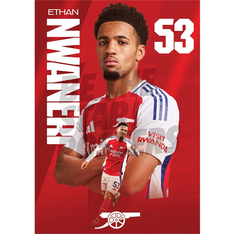 Arsenal FC Nwaneri 24/25 Action Poster