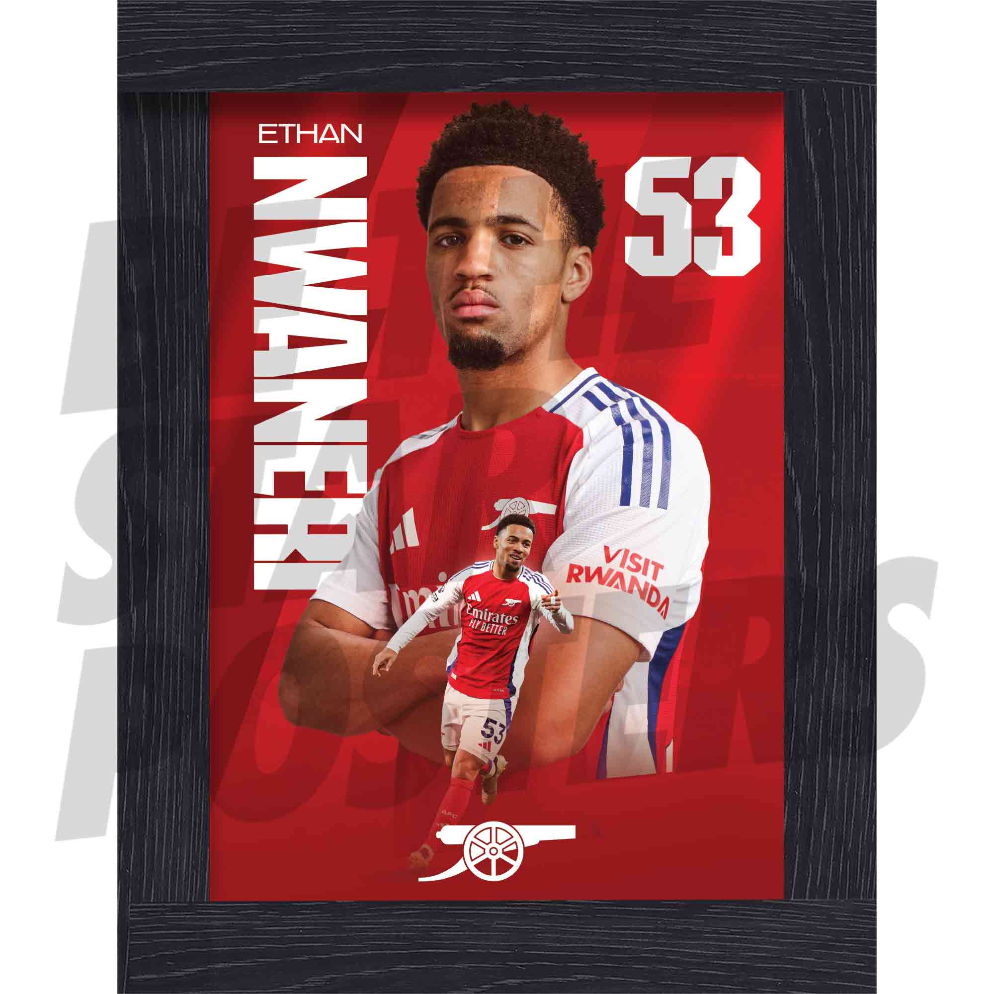 Arsenal FC Nwaneri 24/25 Action Poster