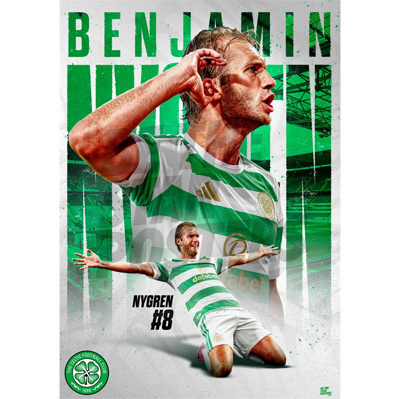 Celtic FC Benjamin Nygren 26/27 Action Poster