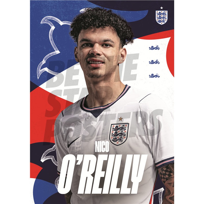 Nico O'Reilly England 26/27 Home Headshot Poster