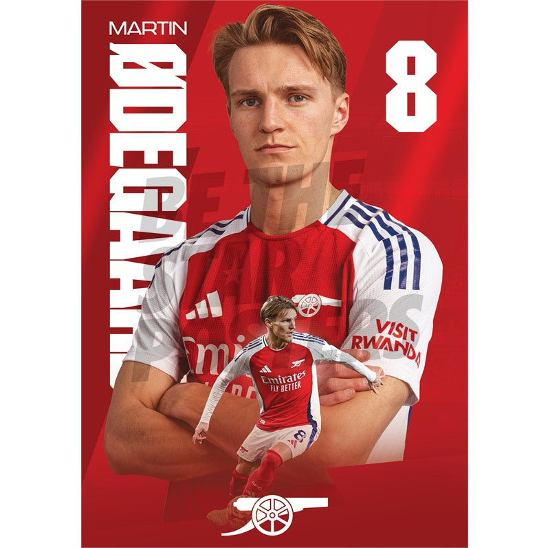 Arsenal FC Odegaard 24/25 Action Poster