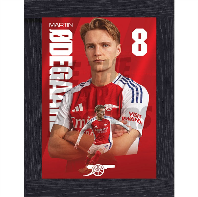 Arsenal FC Odegaard 24/25 Action Poster