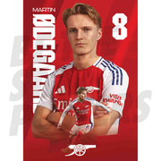 Arsenal FC Odegaard 24/25 Action Poster