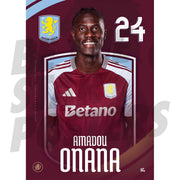 Aston Villa FC Onana 24/25 Headshot Poster