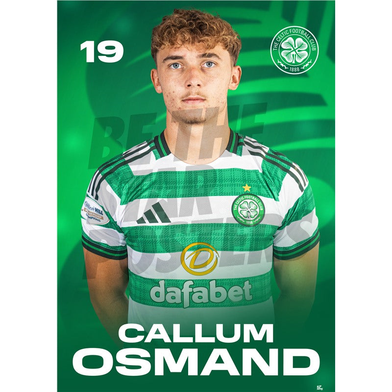 Celtic FC Callum Osmand 25/26 Headshot Poster