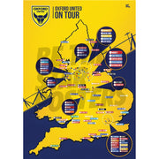 Oxford United FC My Football Tour Map A2 Poster