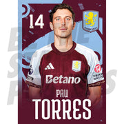 Aston Villa FC Pau Torres 25/26 Headshot Poster