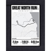Personalised Running Route Poster - Black / White
