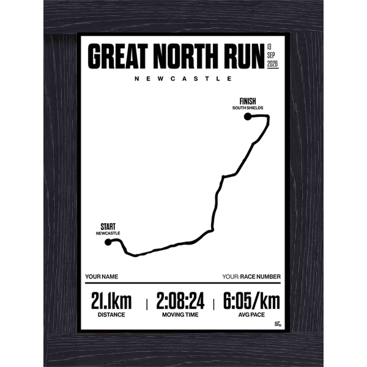 Personalised Running Route Poster - Minimal