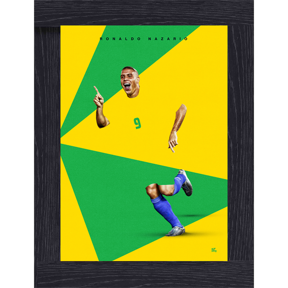 Ronaldo Nazário World Football Icons Poster