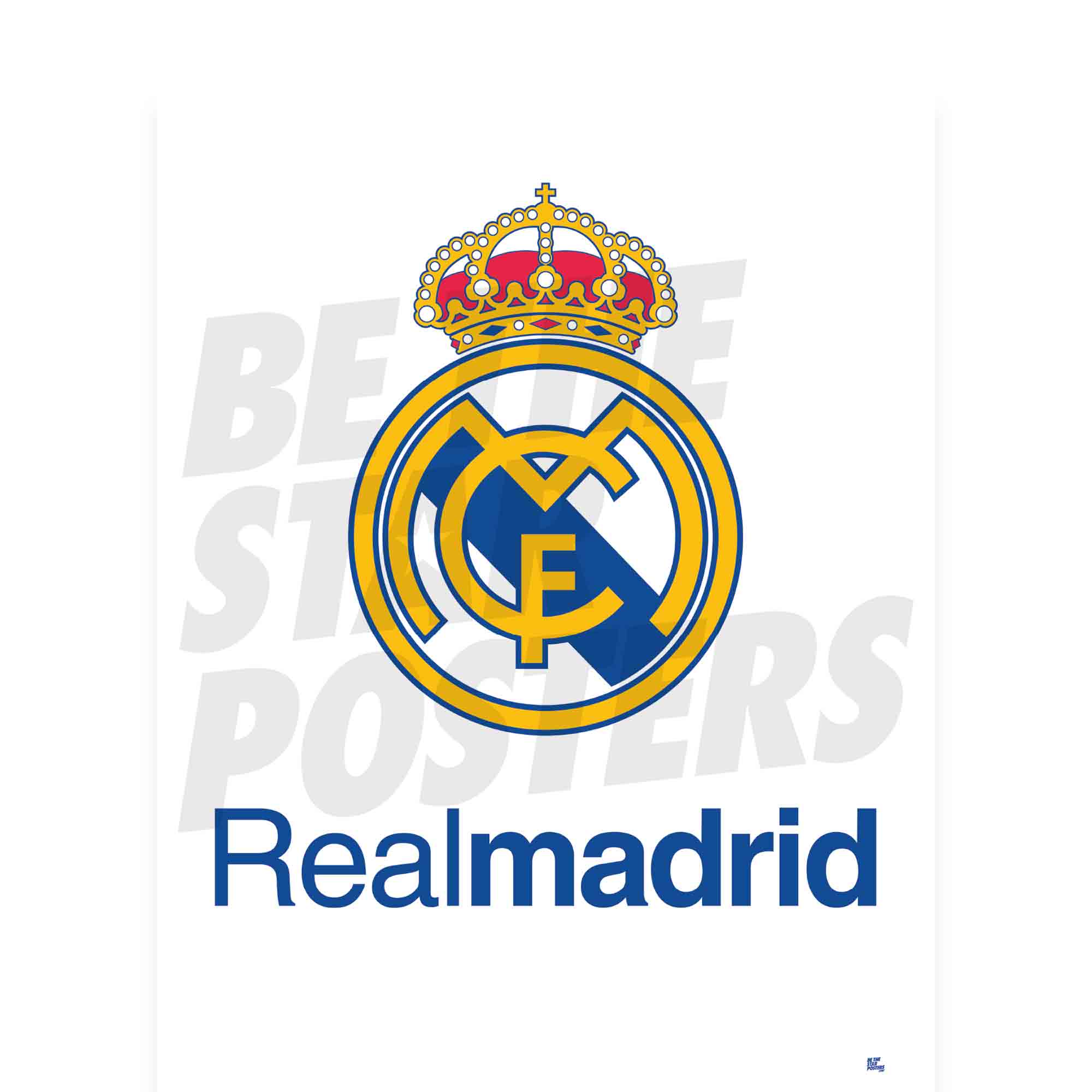 Real Madrid CF Text Crest Poster