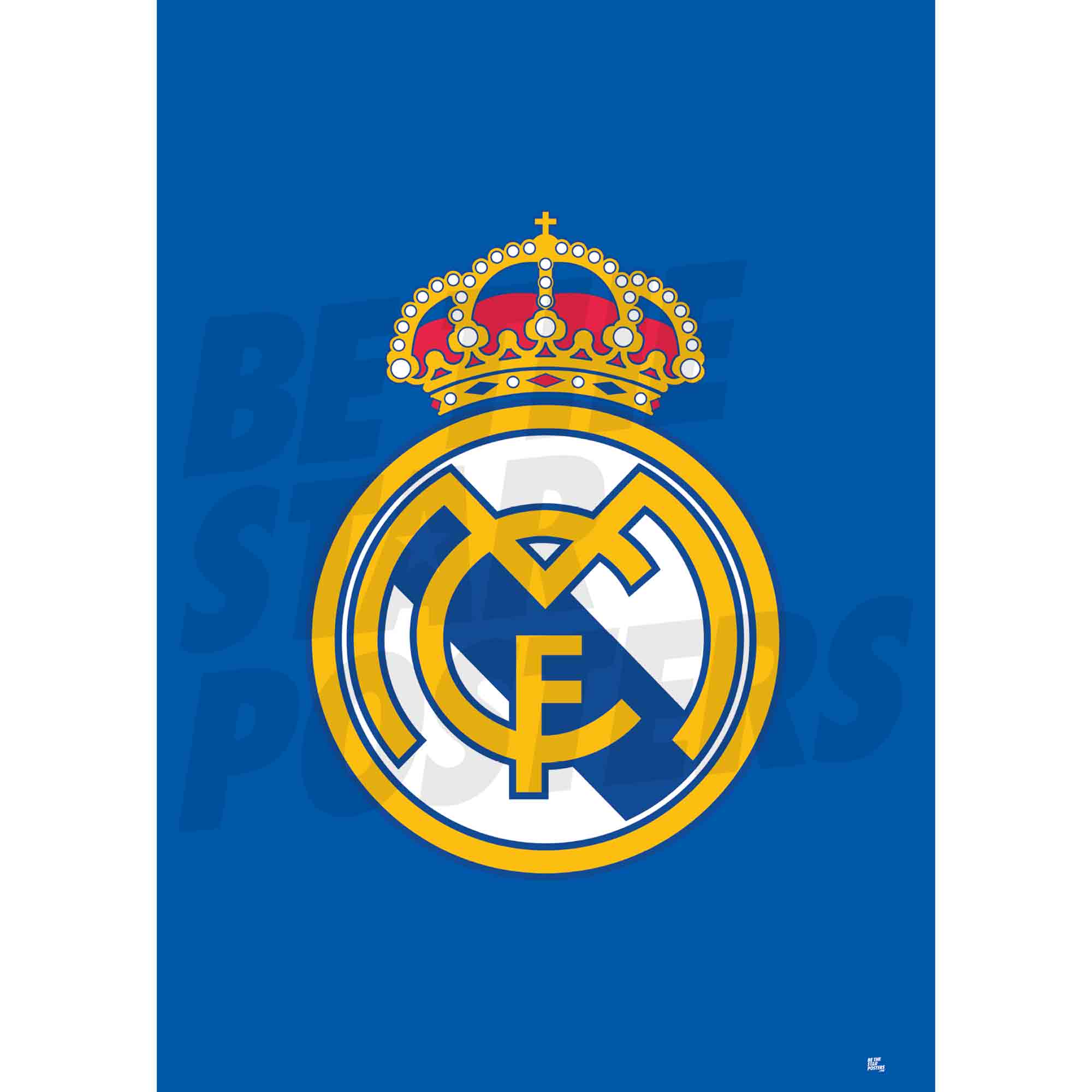 Real Madrid CF Blue Crest Poster
