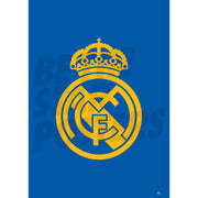 Real Madrid CF Blue Yellow Crest Poster
