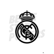 Real Madrid CF Monotone Crest Poster