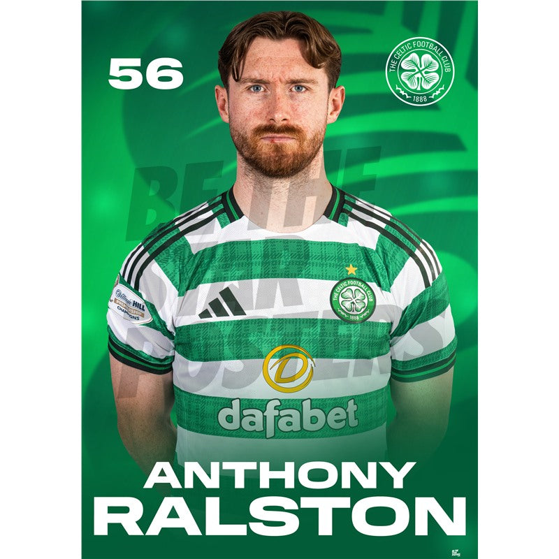 Celtic FC Anthony Ralston 25/26 Headshot Poster