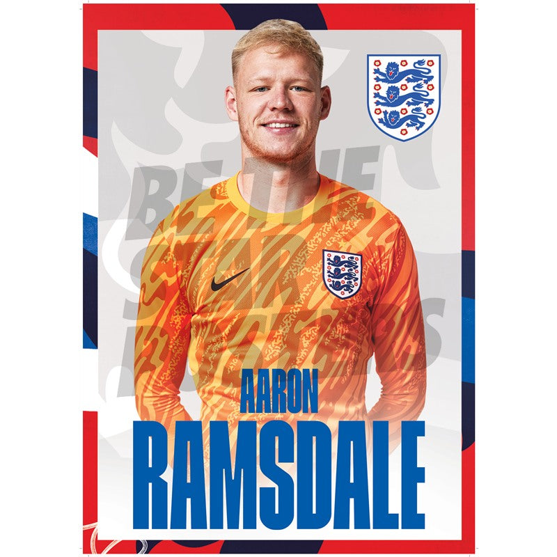 England Ramsdale 24/25 Home Headshot Poster