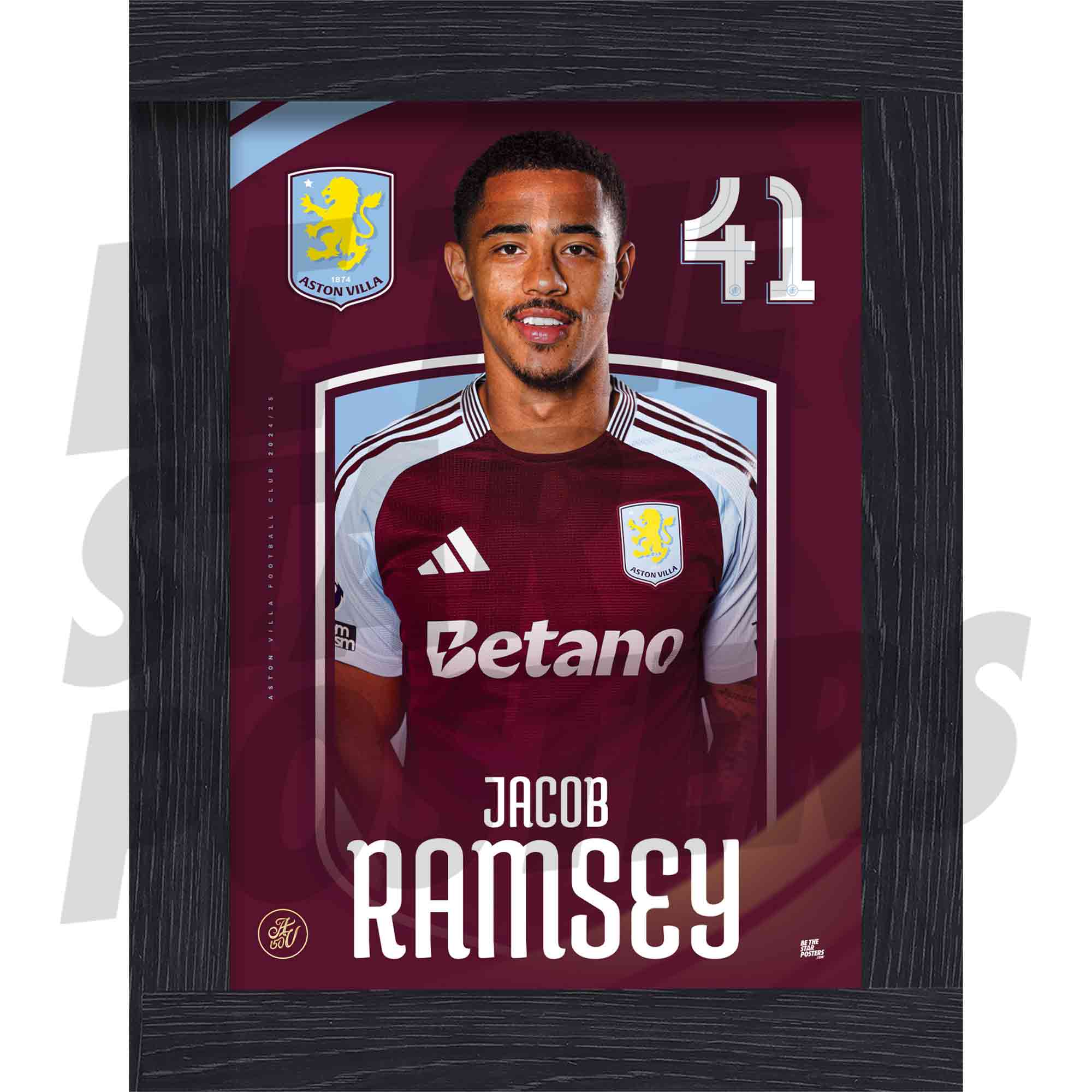 Aston Villa FC Ramsey 24/25 Headshot Poster