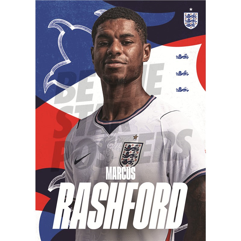 Marcus Rashford England 26/27 Home Headshot Poster