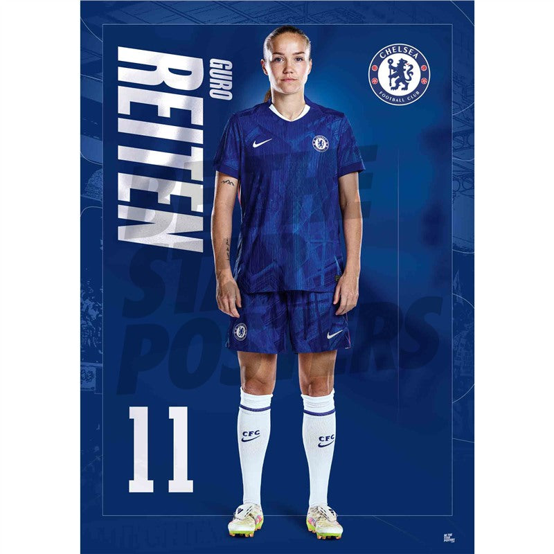 Chelsea Women FC Guro Reiten 25/26 Headshot Poster