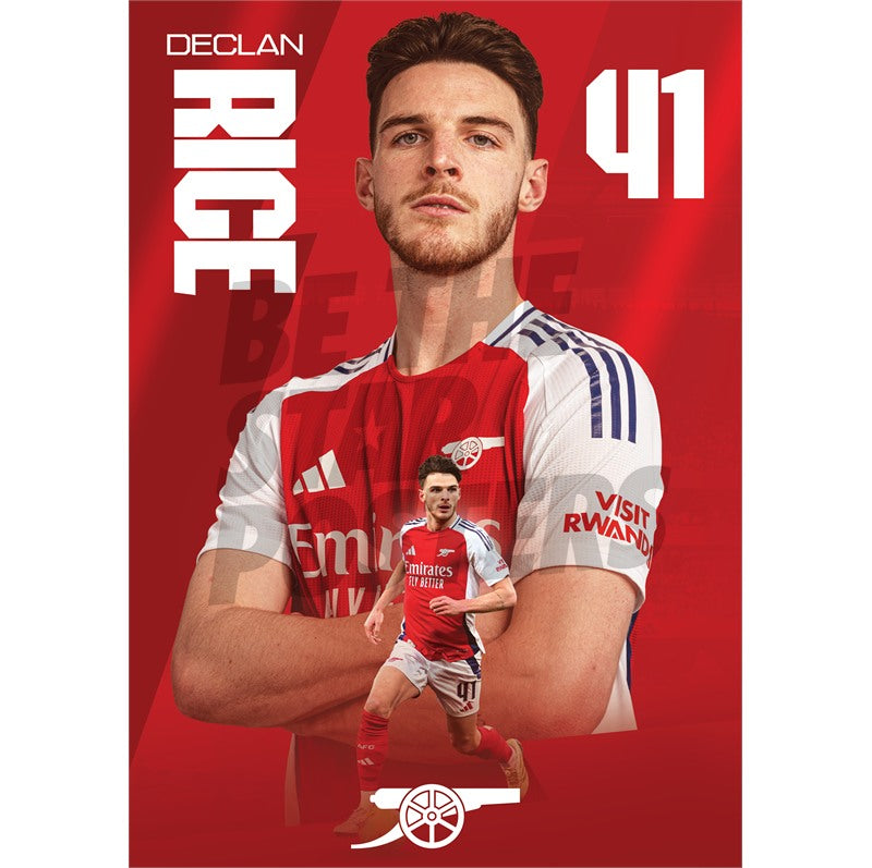 Arsenal FC Rice 24/25 Action Poster