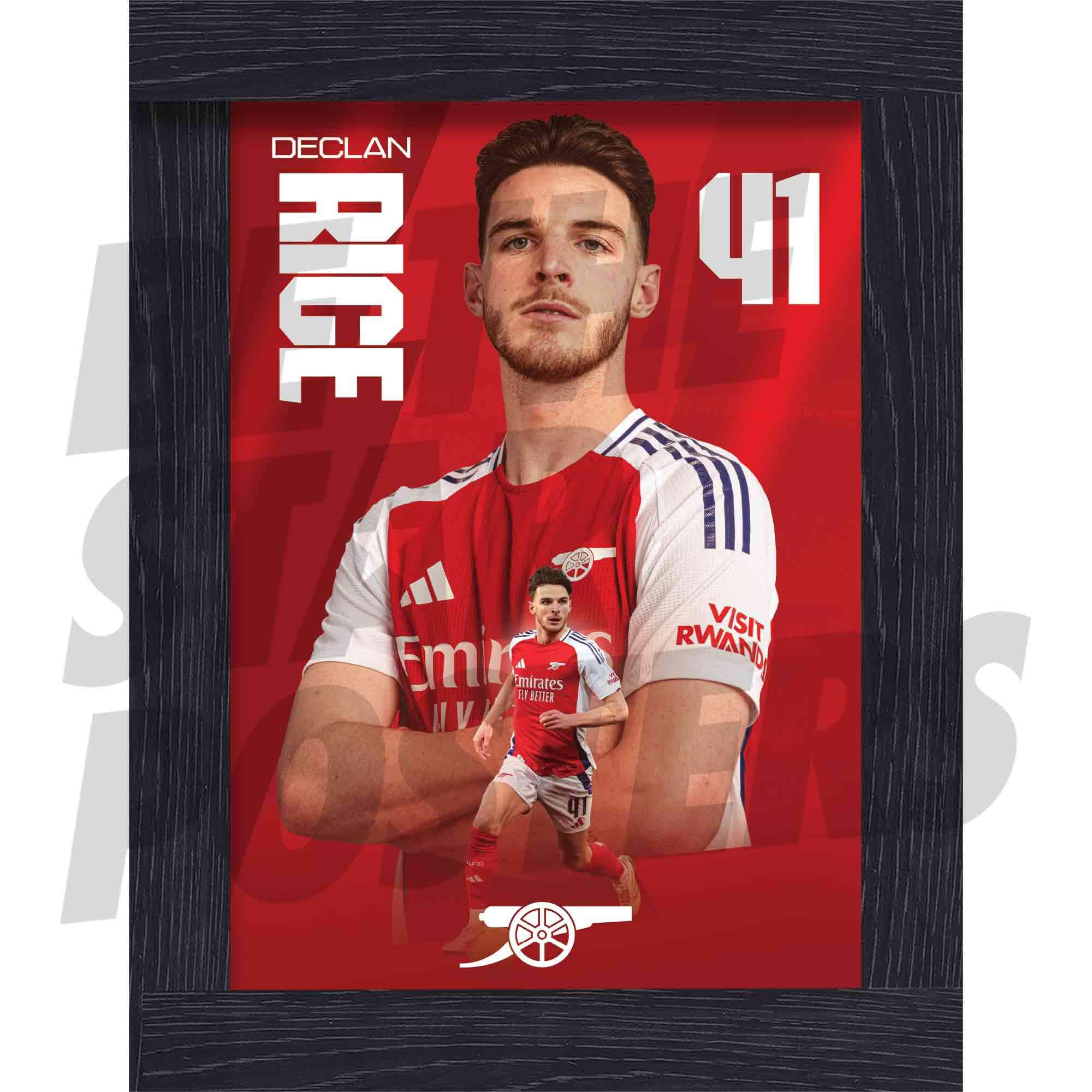 Arsenal FC Rice 24/25 Action Poster