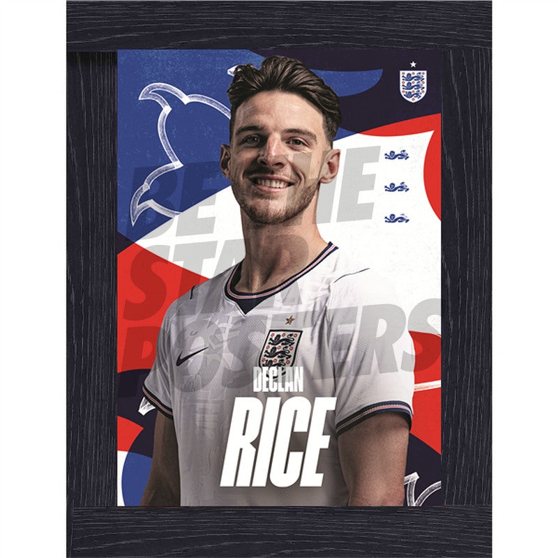 Declan Rice England 26/27 Home Headshot Poster