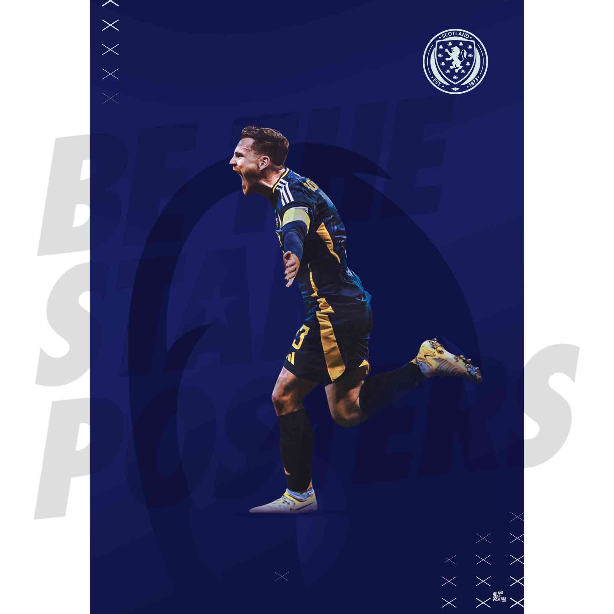 Scotland Andy Robertson 25/26 Action Poster