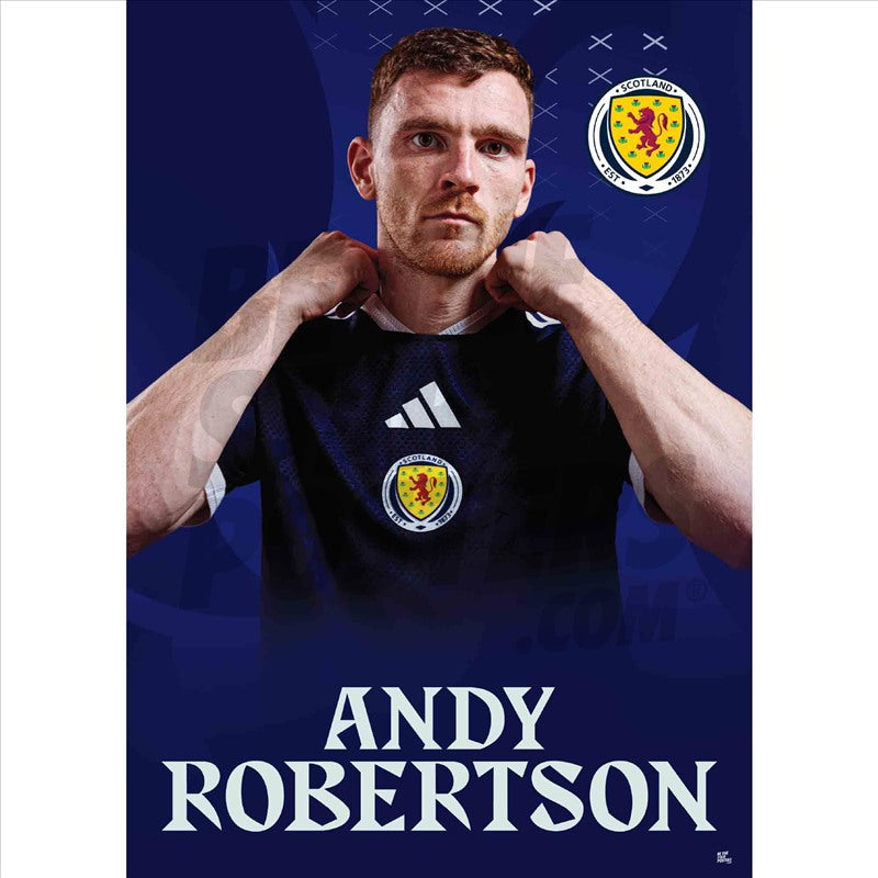 Scotland Andy Robertson 25/26 Headshot Poster