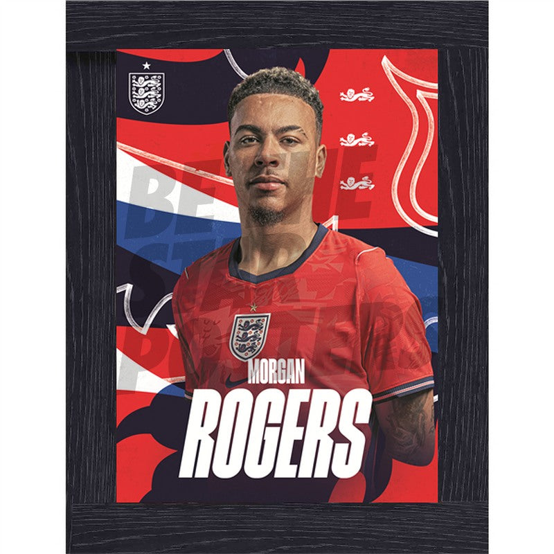 Morgan Rogers England 26/27 Away Headshot Poster