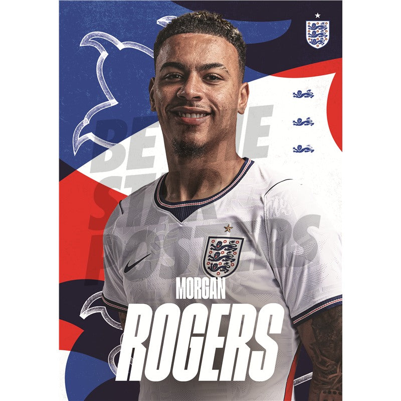 Morgan Rogers England 26/27 Home Headshot Poster