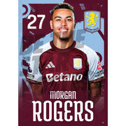 Aston Villa FC Morgan Rogers 25/26 Headshot Poster