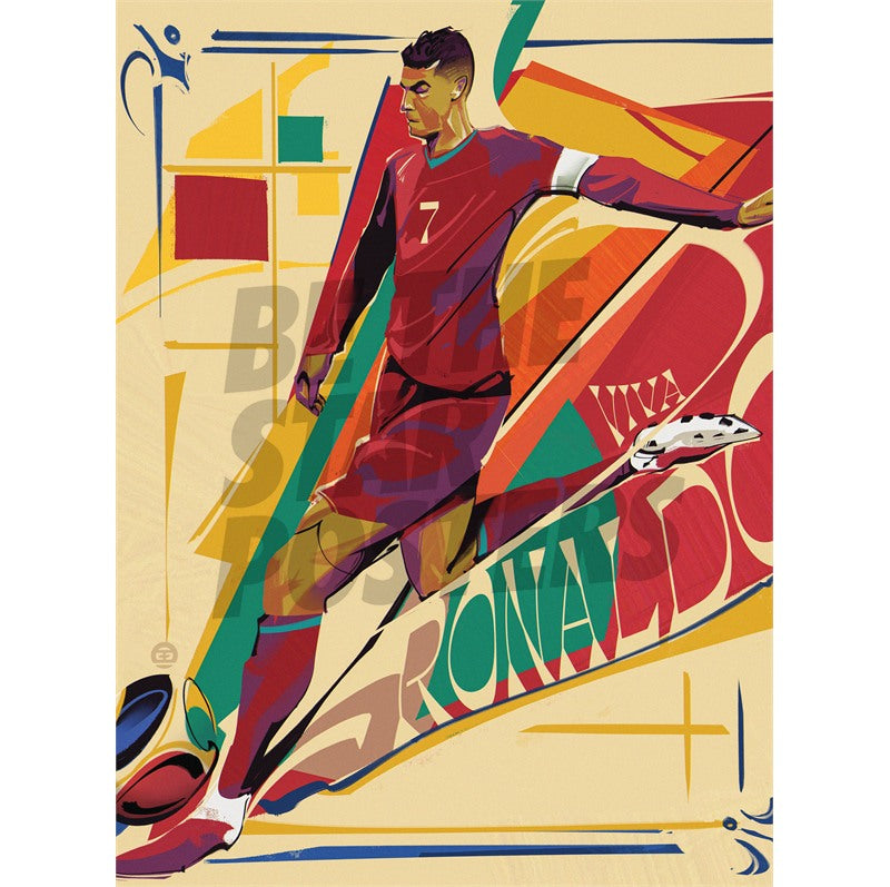 Cristiano Ronaldo Football Art Print