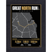 Personalised Running Route Poster - Dark