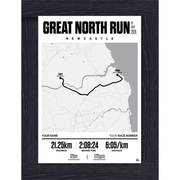 Personalised Running Route Poster - Black / White