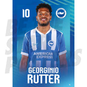 Brighton & Hove Albion FC Georginio Rutter 25/26 Headshot Poster