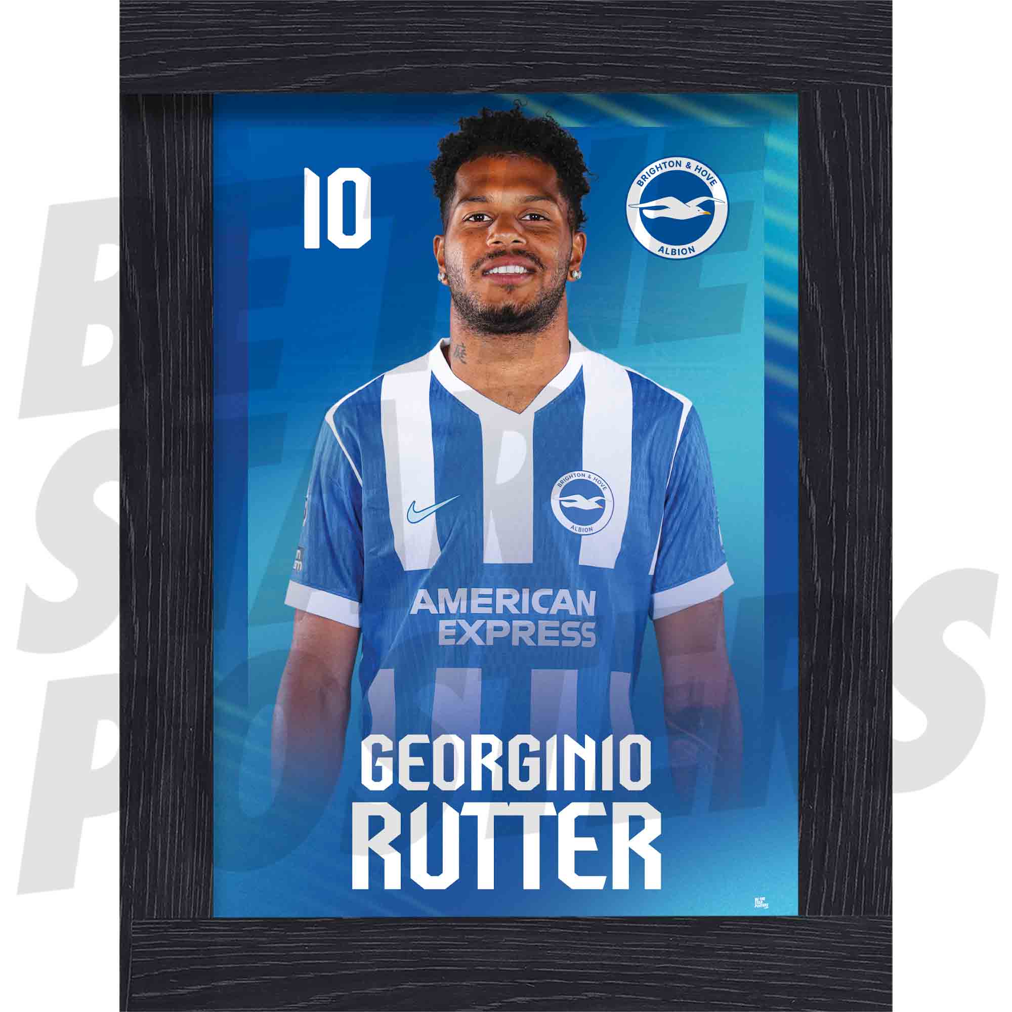 Brighton & Hove Albion FC Georginio Rutter 25/26 Headshot Poster