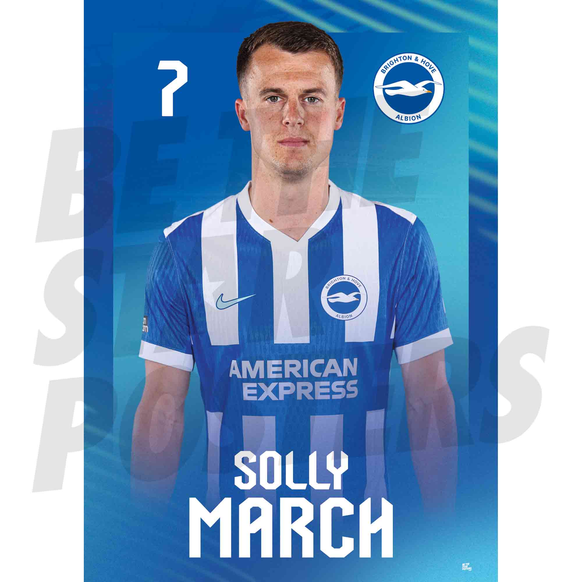 Brighton & Hove Albion FC Solly March 25/26 Headshot Poster