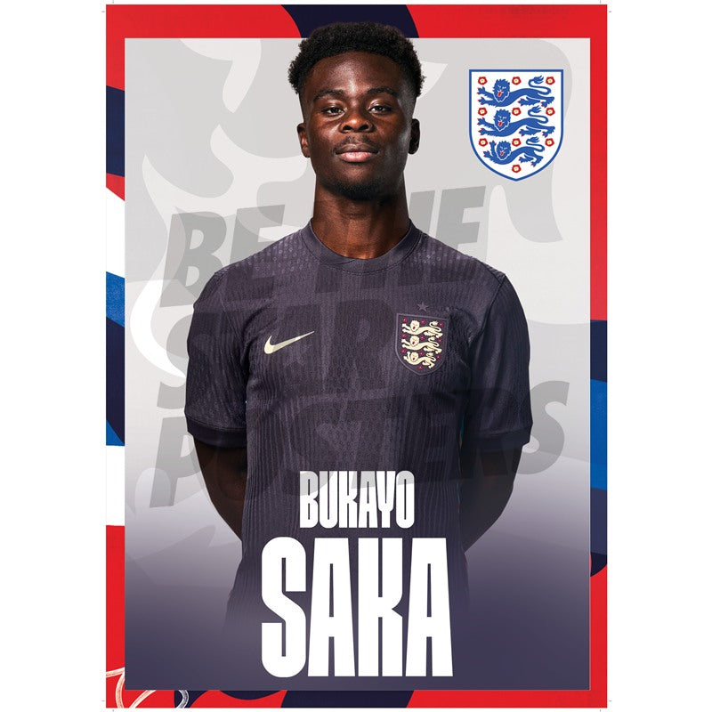 England Saka 24/25 Away Headshot Poster