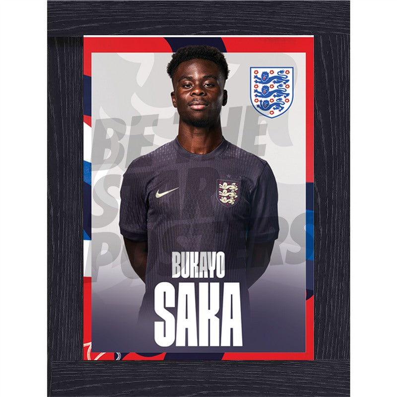 England Saka 24/25 Away Headshot Poster