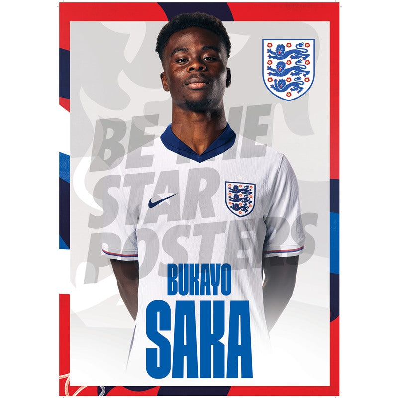 England Saka 24/25 Home Headshot Poster